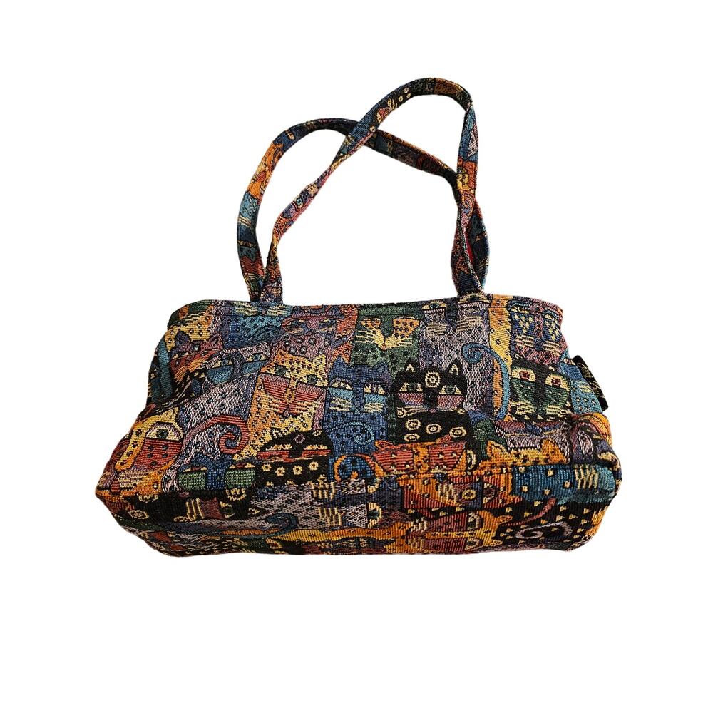 NWOT Laurel Burch cat pattern tapestry purse